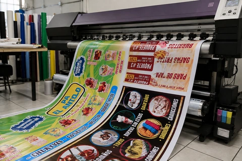 Impresión de lona en producción